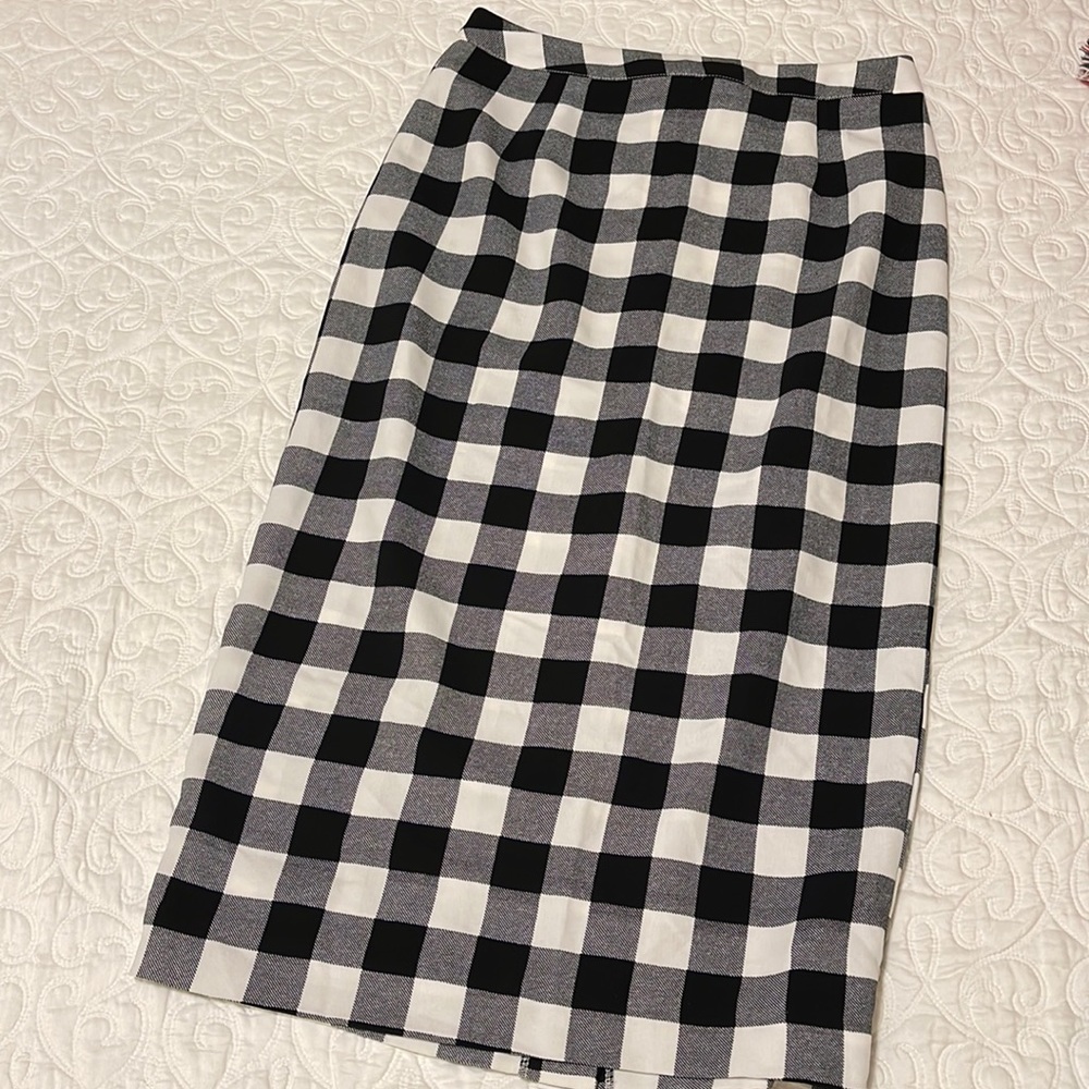 Who What Wear Buffalo Check MIDI Skirt